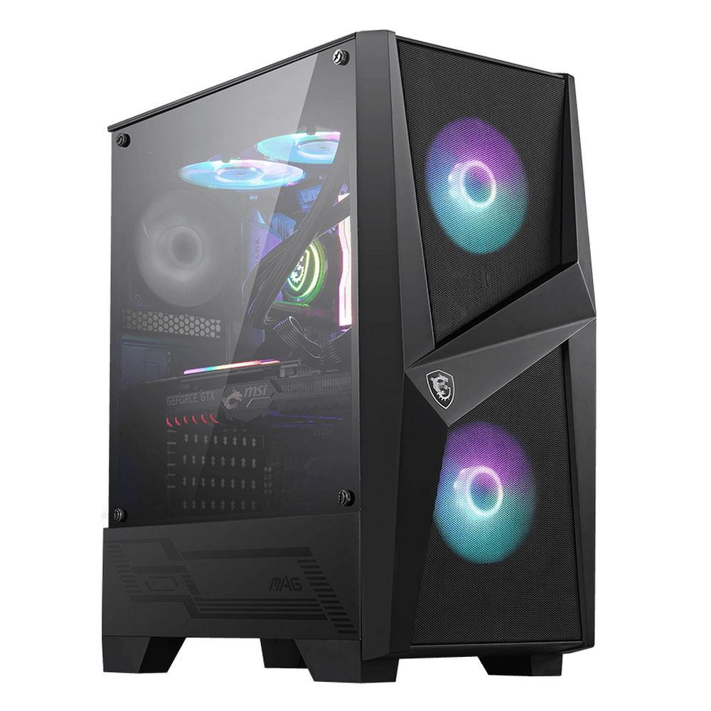 Корпус MSI MAG FORGE 100R Mid-Tower, ATX, 2xUSB 3.2, Audio I/O, 2x120mm ARGB Fan, 1x120mm black Fan, 6-ch Light controller, Front metal MESH, Up to 330mm GPU, Tempered Glass (676407) (306-7G03R43-HH9)