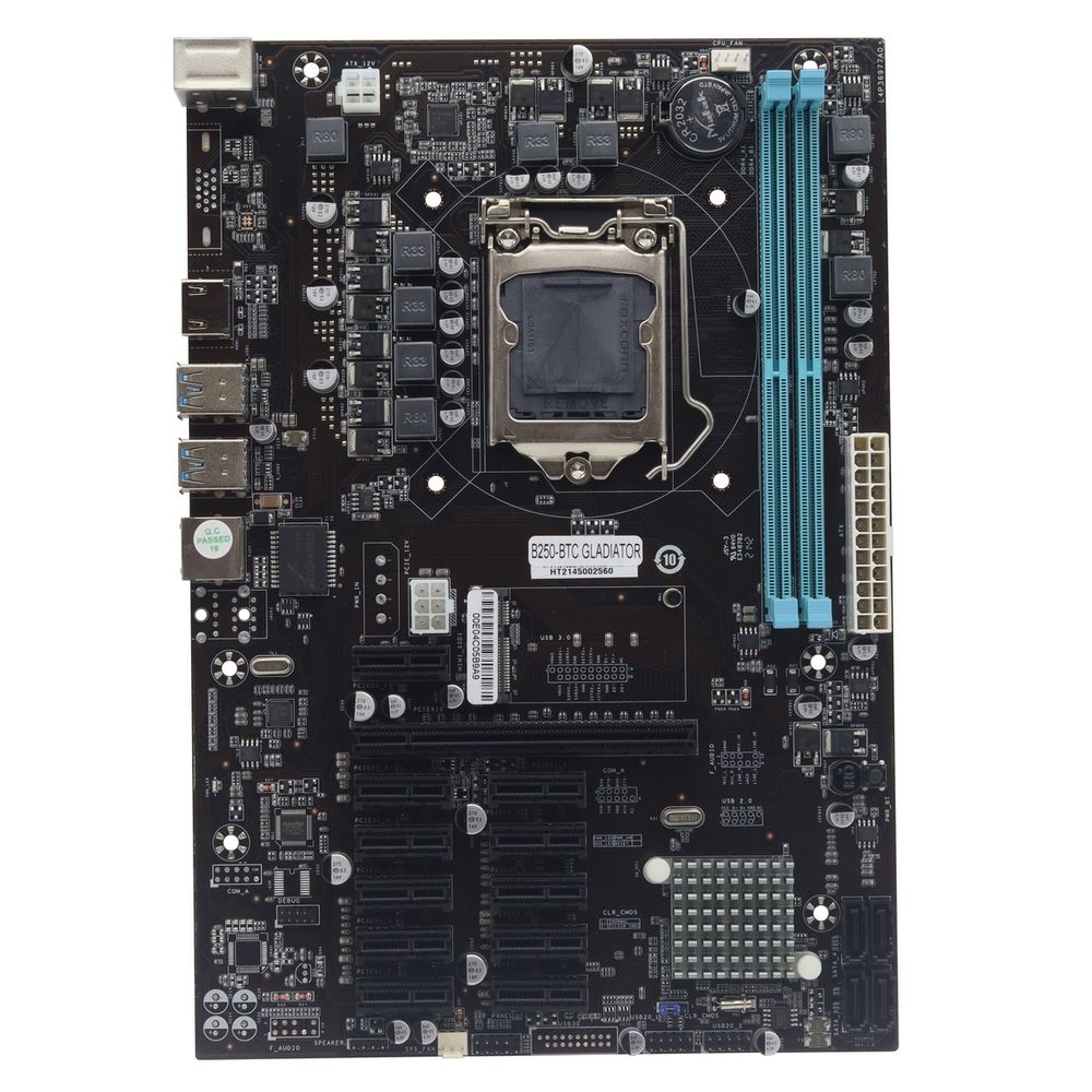 Материнская плата Esonic B250-BTC-Gladiator LGA 1151 ATX 2хDDR4 PCI-Ex16 11xPCI-Ex1 HDMI VGA RTL {20}