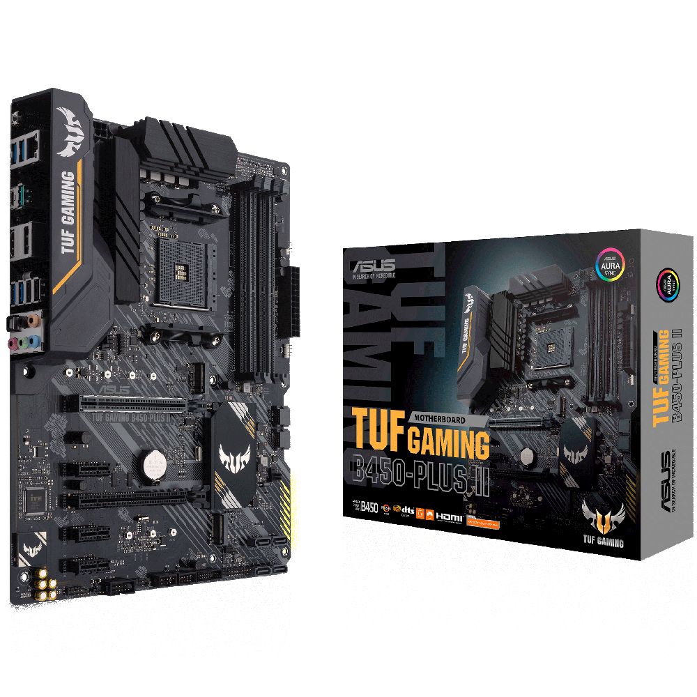 Материнская плата ASUS TUF GAMING B450-PLUS II AM4 ATX 2xDDR4 2xPCIEx16 3xPCIEx1 2xM.2 HDMI DP GLAN RTL {5} (957489) (90MB1650-M0EAY0)