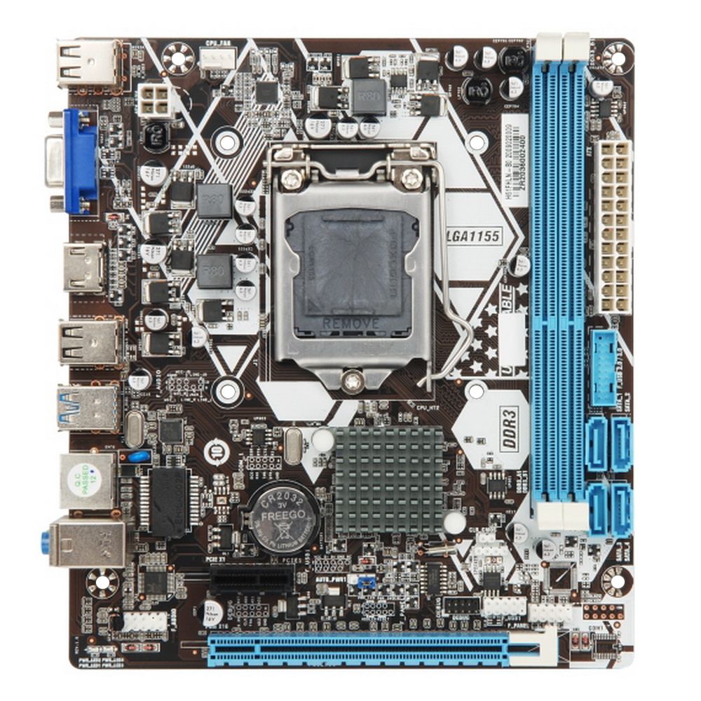 Материнская плата Esonic H61FHL Socket 1155, Intel®H61, 2xDDR3-1333, D-SUB+HDMI, 1xPCI-Ex16,1xPCI-EX1, 4xSATA2, 8 Ch Audio, Lan, (6+2)USB2.0, mATX, RTL {20}