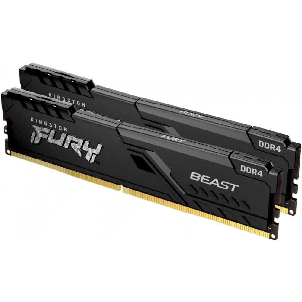 Модуль памяти Kingston FURY Beast Black Gaming Memory KF432C16BBK2/16 16GB DDR4 3200 DIMM Non-ECC, CL16, 1.35V, 1Gx8 Кит 2х8 , RTL, {25} (319903)