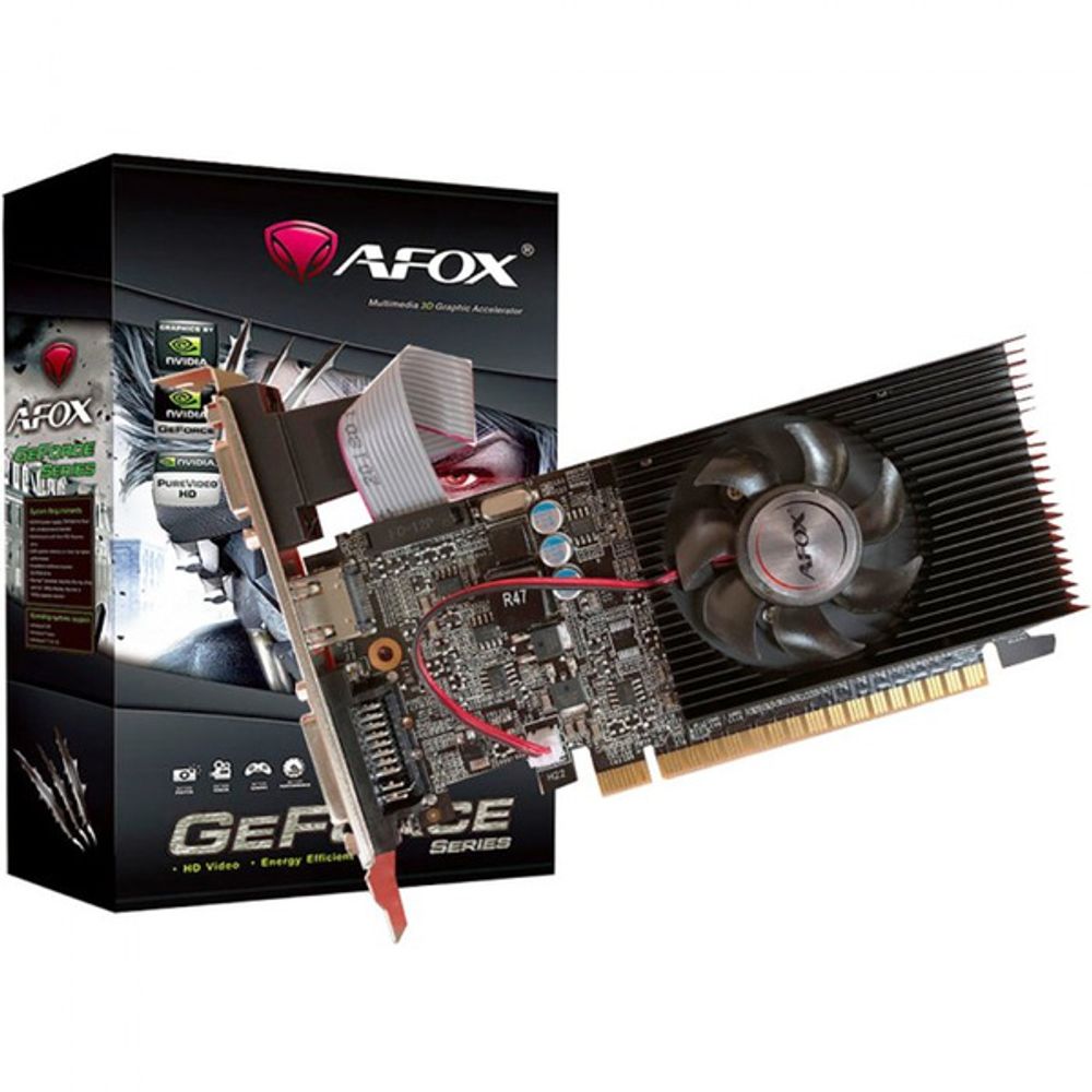 Видеокарта Afox G210 1GB DDR3 64bit VGA DVI HDMI 1FAN LP RTL {50} (785143) (AF210-1024D3L8)
