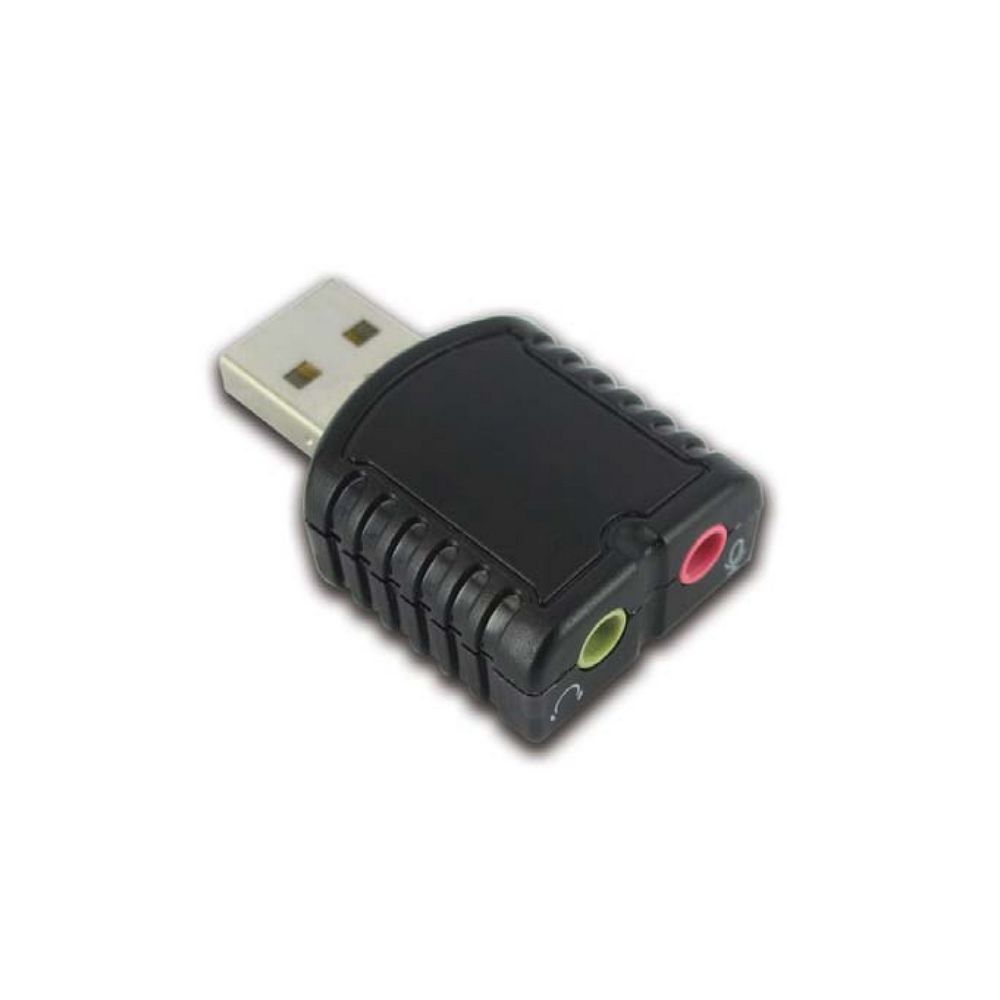 Контроллер Speed Dragon Звуковая карта FG-UAU02D-1AB-BU01 Tiny USB Stereo Sound Adapter (24bit 96kHz), SSS1700 black case, Bulk packing