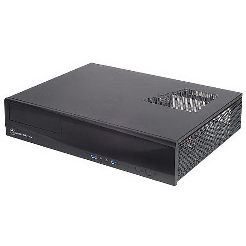 Корпус Silverstone SST-ML03B Milo Slim HTPC Micro ATX Silent Computer Case, black  (967427) (G410ML03B000020)