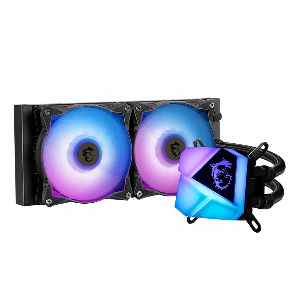 Жидкостная система охлаждения MSI MAG CORELIQUID C280, LGA1700 2x ARGB Fan, ARGB Block, LGA1700, Color Box (851446) (306-7ZW2R21-813)
