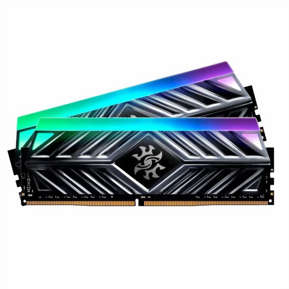 Модуль памяти ADATA XPG SPECTRIX D41 RGB Grey Gaming Memory AX4U36008G18I-DT41 16GB DDR4 3600 DIMM Non-ECC, CL18, 1.35V, Heat Shield, Kit (2x8GB), RTL