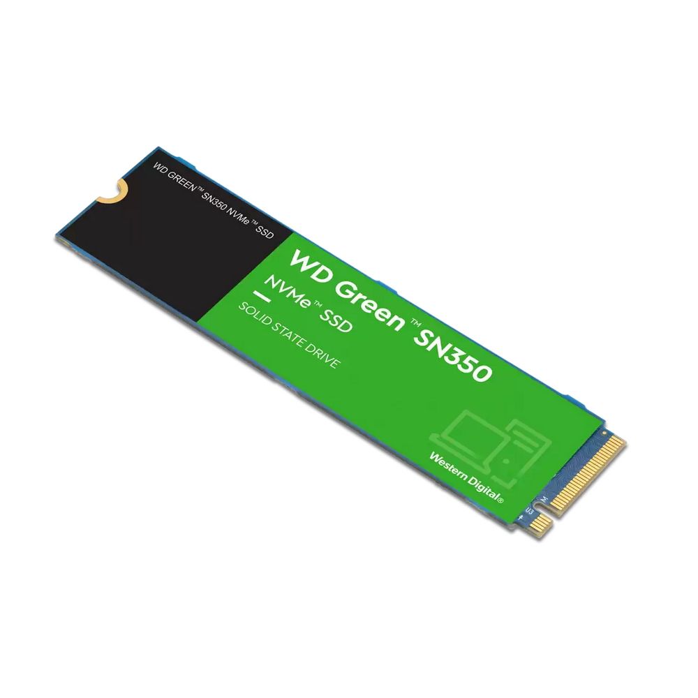Твердотельный накопитель SSD WD Green SN350 1Tb M.2 2280 PCIe ,Gen3x4 with NVMe, 3500/2500, IOPS 300/400K, MTTF 1.0M QLC 100TBW (WDS100T3G0C)