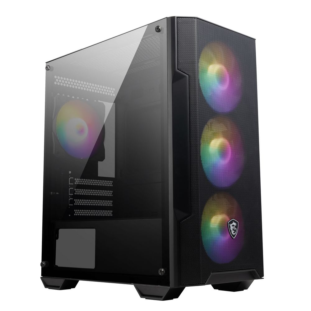 Корпус MSI MAG FORGE M100A Mini-Tower, MATX, 1xUSB 3.0, 2xUSB 2.0, 4x120mm Auto RGB Fan, Acrylic Window, Brown Box (306-7G20A28-HH9)