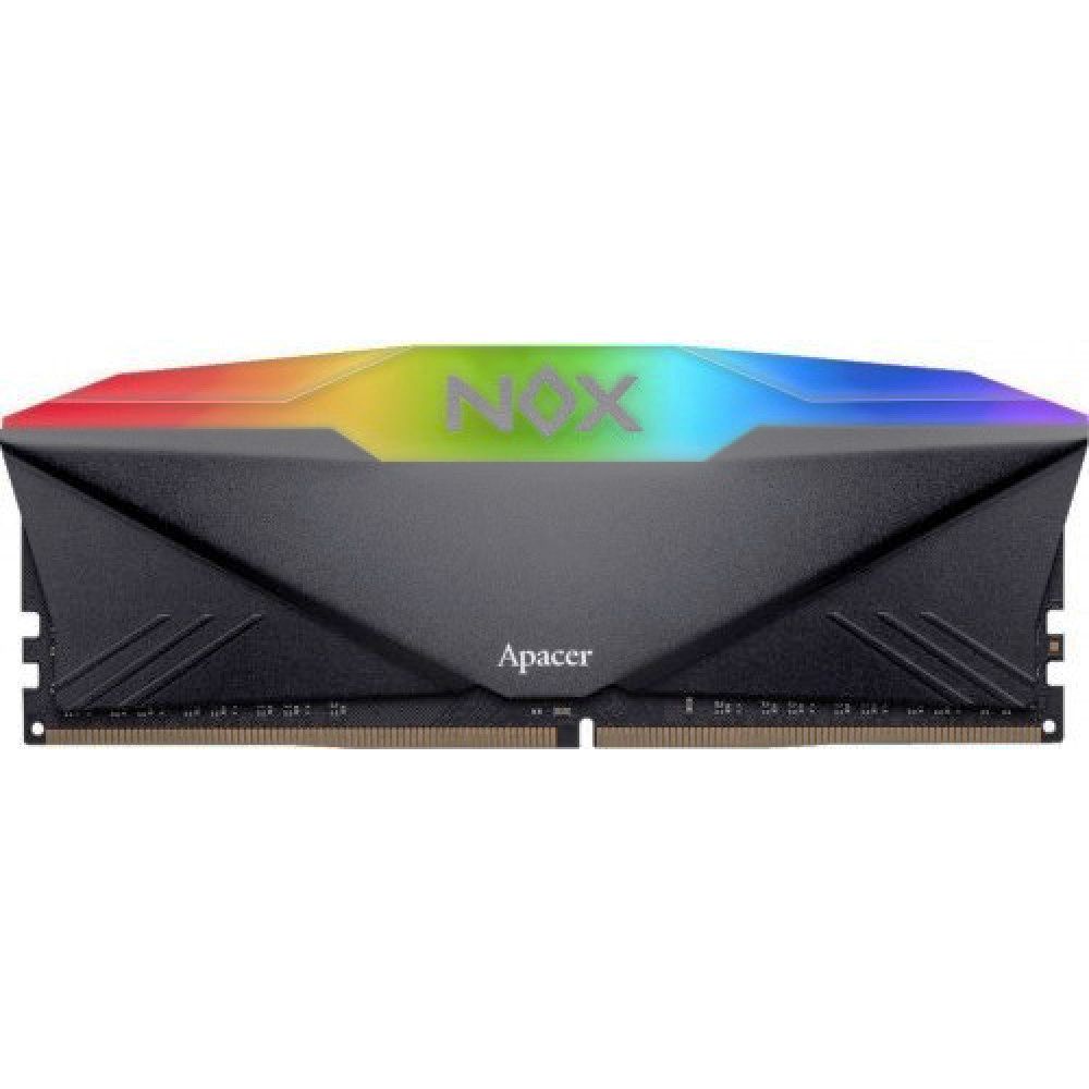 Модуль памяти Apacer NOX RGB Black Gaming Memory AH4U08G32C28YNBAA-1 8GB DDR4 3200 DIMM Non-ECC, CL16, 1.35V, Intel XMP 2.0, Heat Sink, RTL