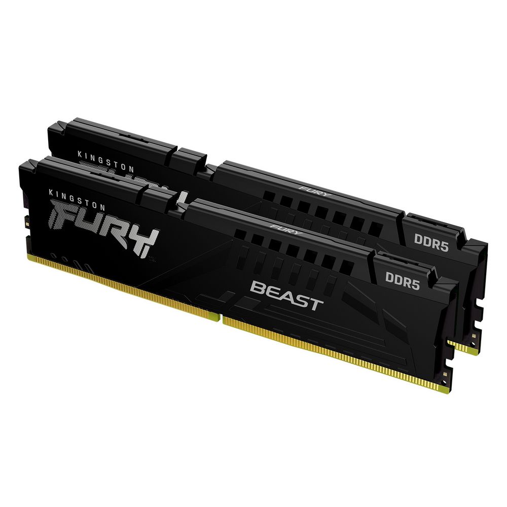 Модуль памяти Kingston 32GB DDR5 5600 DIMM FURY Beast Black Gaming Memory KF556C40BBK2-32 Non-ECC, CL40, 1.25V, KF556C40BBK2-32 1RX8 (Kit of 2), RTL (325706) {25}