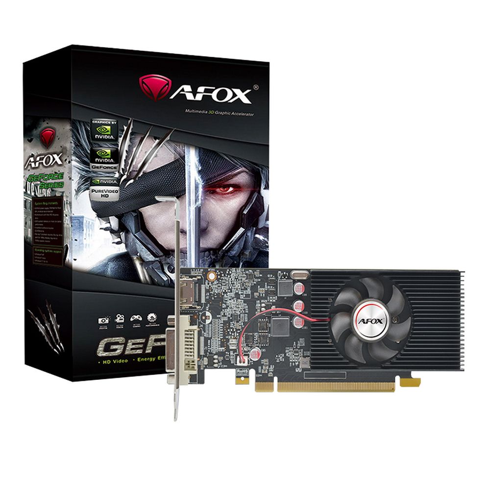 Видеокарта Afox GT1030 2GB GDDR5 64bit DVI HDMI 1FAN LP RTL (780087) (AF1030-2048D5L7)