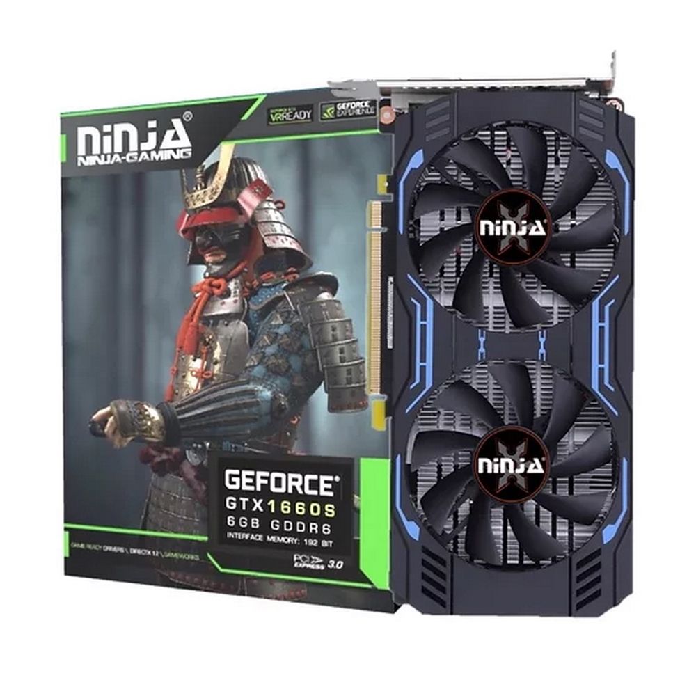 Видеокарта Ninja (Sinotex) GTX1660 SUPER 6GB 192bit GDDR6 DVI DP HDMI 2FAN RTL (NK166SF66F)