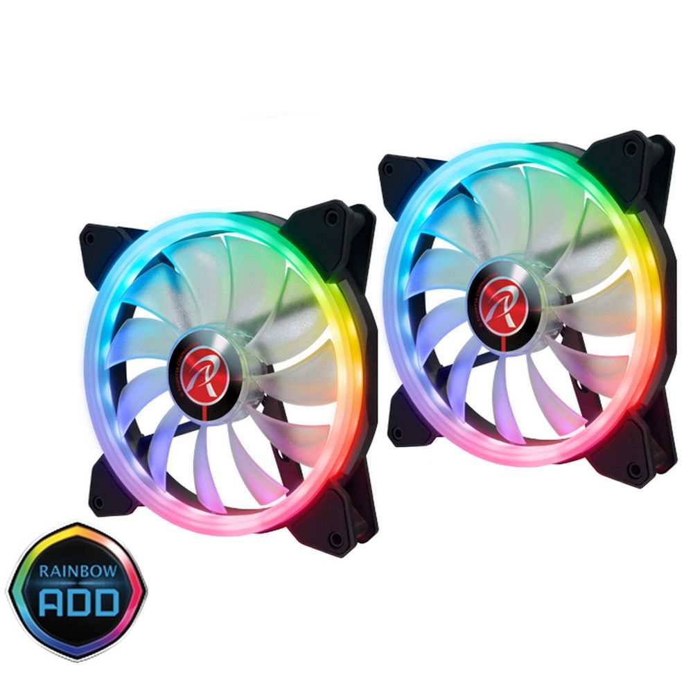 Вентилятор в корпус Raijintek Комплект вентиляторов IRIS 14 RBW ADD-2 0R40B00114 (Addressable RGB), With 8port hub & Remote controller & M/B connecting cable, 11 blade fan & Hydraulic Bearing, ADD 4pi