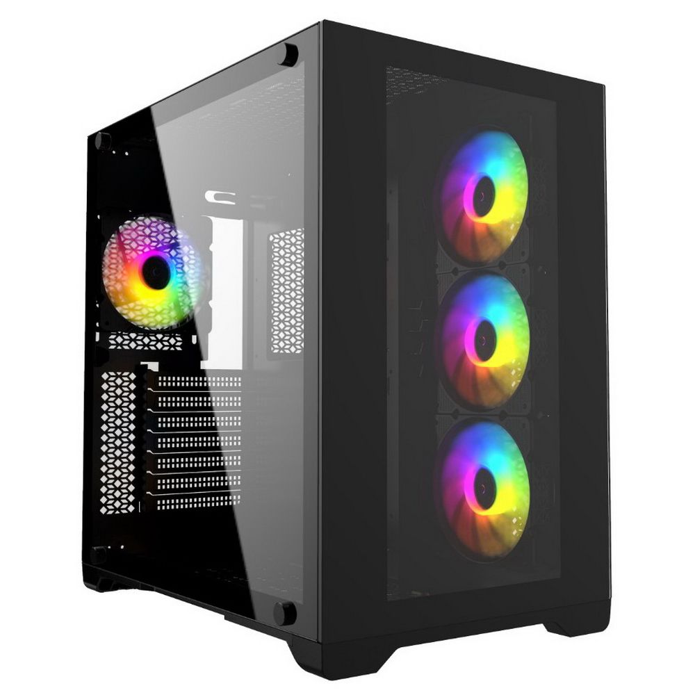 Корпус Powercase Корпус Powercase Vision White, Tempered Glass, 4х 120mm 5-color fan, белый, ATX  (CVWA-L4) (202889)