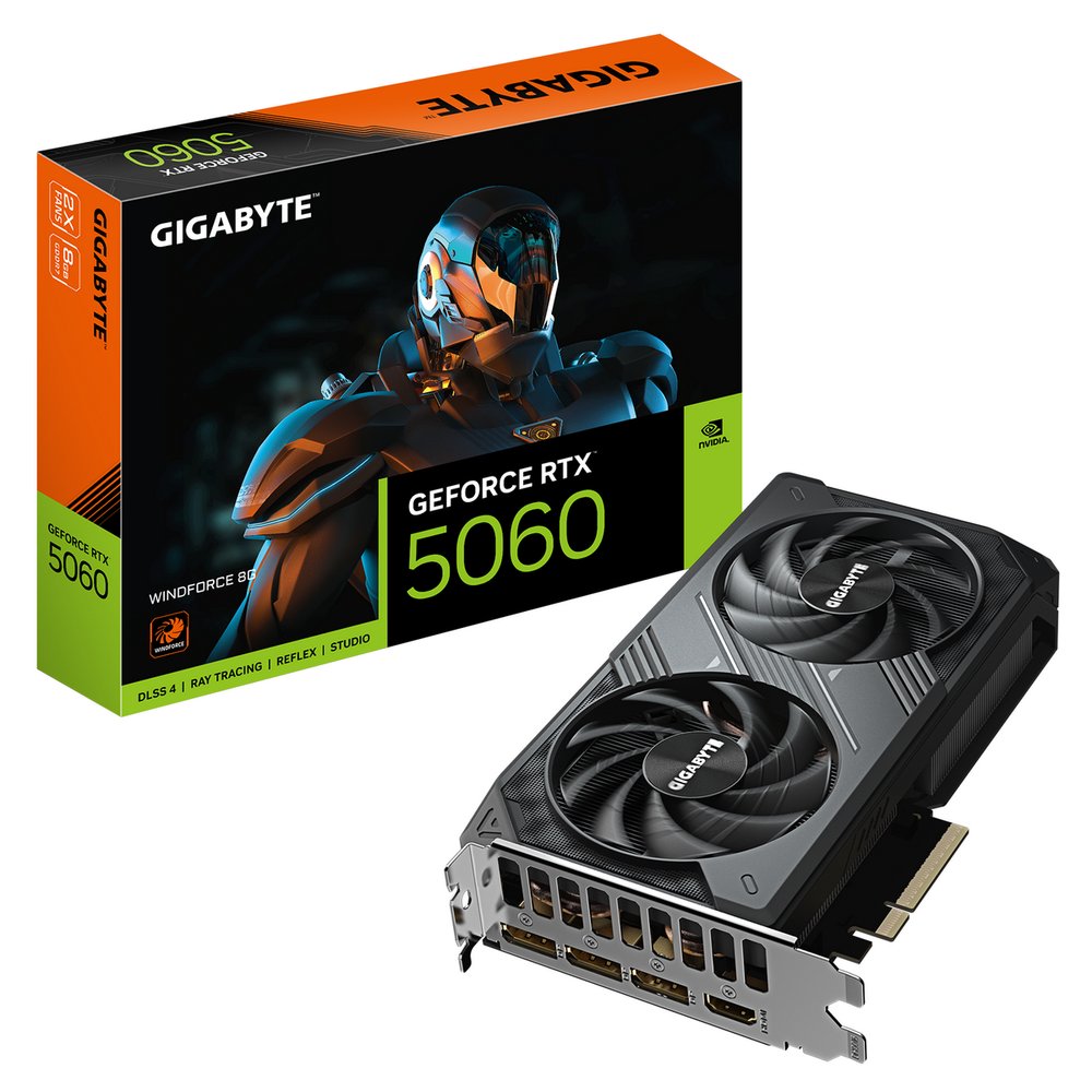 Видеокарта GIGABYTE Geforce RTX 5060 WINDFORCE OC8GB