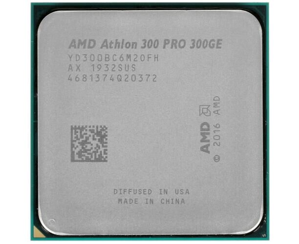 Процессор AMD Athlon 300 PRO 300 GE (YD300 BC6 M2 OFH) 3.4 G Hz,5 MB,35 W,AM4 tray, with Radeon Vega Graphics