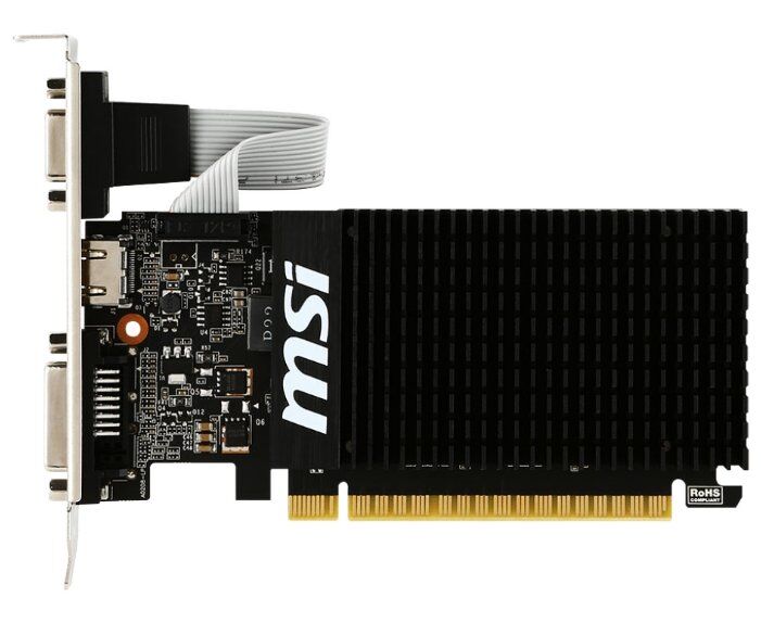 VGA MSI Ge Force GT710 Silent LP 2 GB 64 Bit GDDR3 (954/1600) D-SUB/DVI/HDMI (GT 710 2 GD3 H LP)