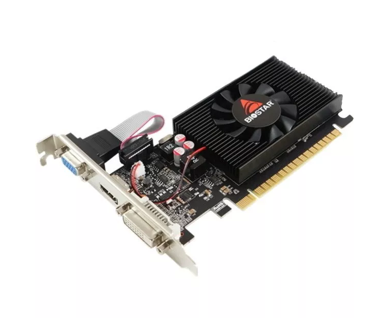Видеокарта Biostar Nvidia Ge Force GT 710 GT710-2 GB D3 LP (VN7103 THX6) PCI-E 2 Gb 64bit DDR3 954/1333 DV Ix1 HDM Ix1 CR Tx1 HDCP Ret low profile