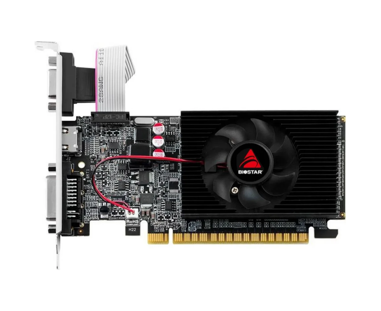 Видеокарта Biostar Nvidia Ge Force GT610 2 Gb (VN6103 THX6) 64bit DDR3 PCI-E 700/1333 DV Ix1/HDM Ix1/CR Tx1/HDCP Ret