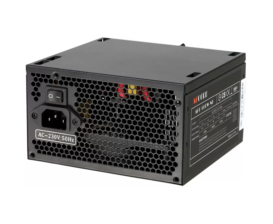 Блок питания Accord ACC-650 W-NP ATX 650 W (24+4+4pin) 120mm fan 4x SATA