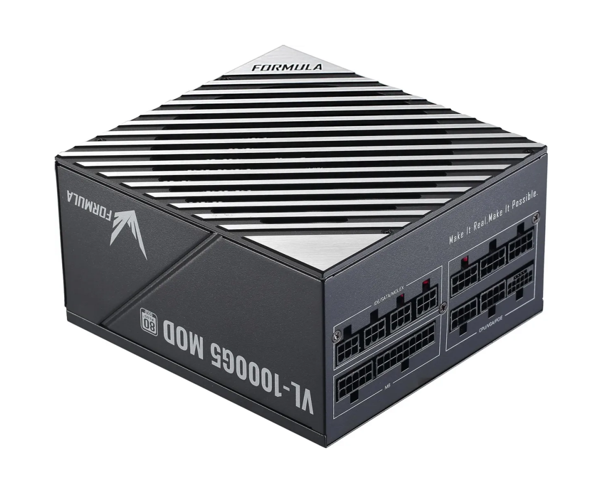 Блок питания Formula ATX 1000 W VL-1000 G5 MOD Gen5 80+ gold (20+4pin) APFC 140mm fan lt.blue LED 9x SATA Cab Manag RTL