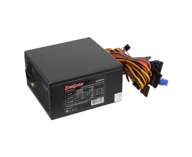 Блок питания Exegate EX282073 RUS 550 W 550 PPX RTL, ATX, black, APFC, 14cm, 24p+(4+4)p PCI-E,4x IDE,5x SATA, FDD