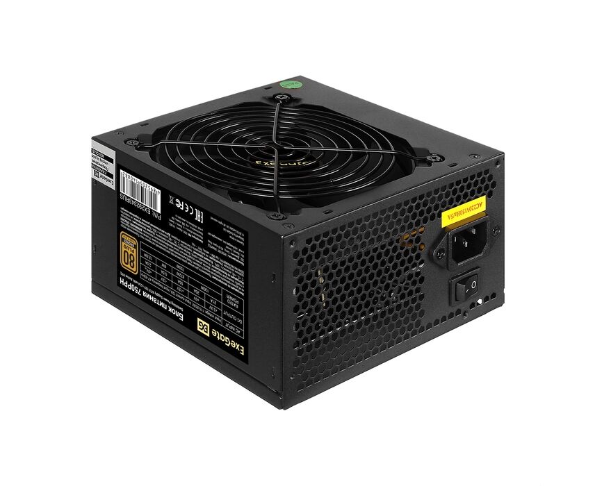 Блок питания Exegate 750 PPH-OEM EX292343 RUS-OEM 750 W 80 Plus Bronze (ATX, APFC, КПД 89проц. (80 Plus Bronze), 12cm fan, 24pin, 2x(4+4)pin)