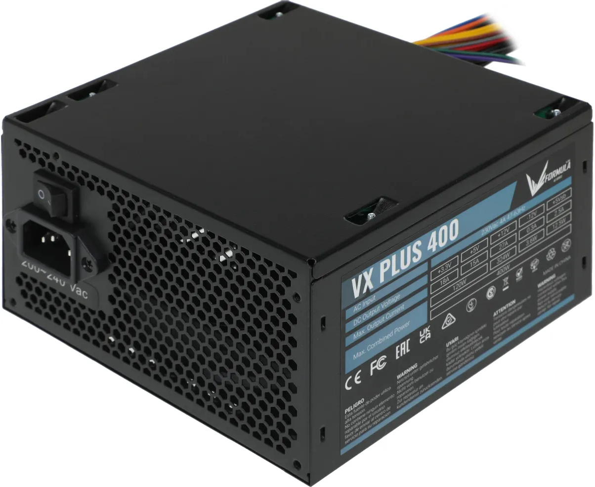 Блок питания Formula AC VX Plus (VX-400 Plus) ATX 400 W (20+4pin) 120mm fan 2x SATA RTL