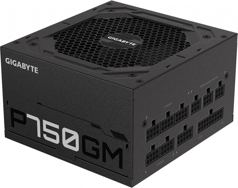 Блок питания Gigabyte ATX 750 W GP-P750 GM 80+ gold 24+2x(4+4) pin APFC 120mm fan 8x SATA Cab Manag RTL