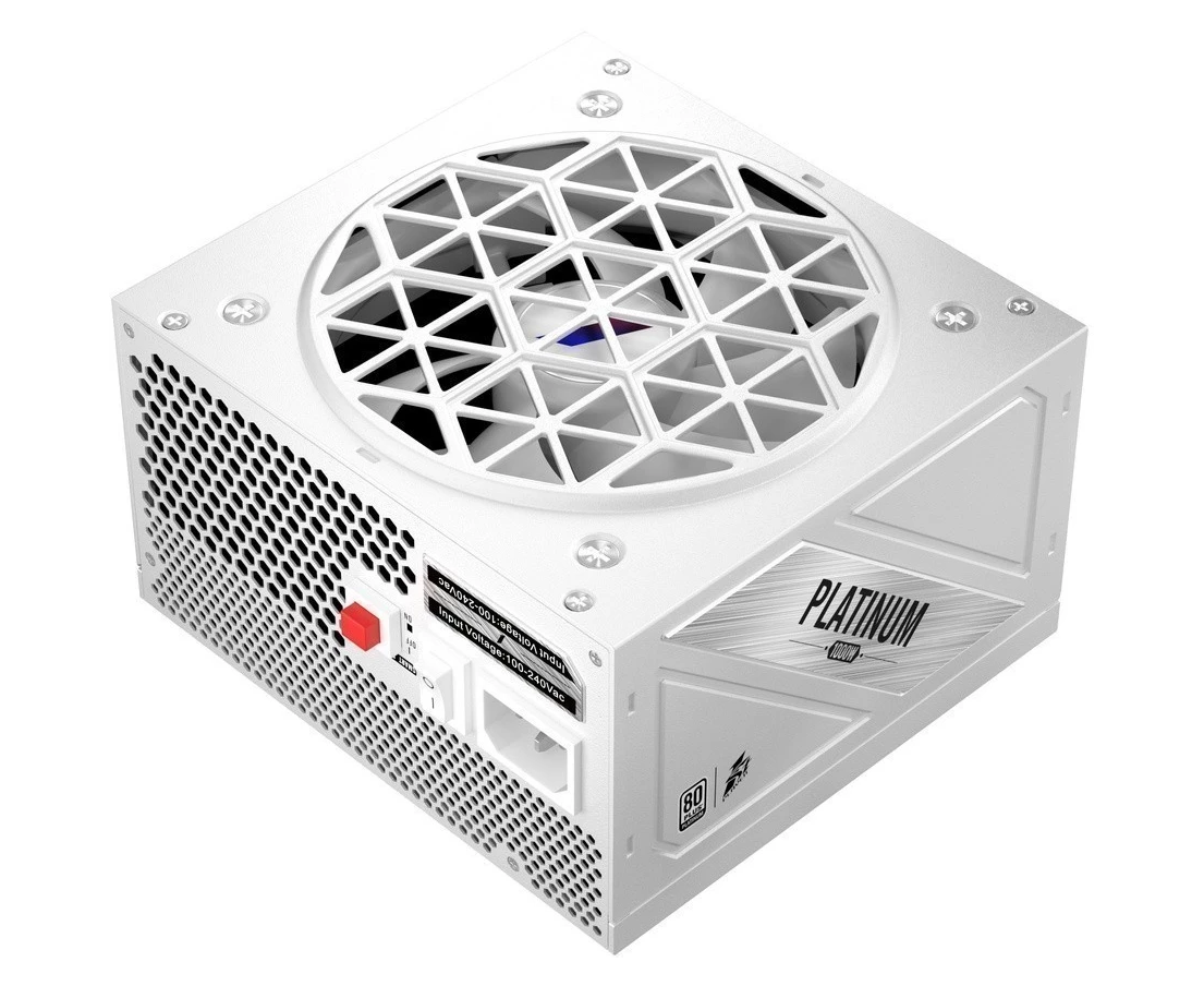 Блок питания 1 STPLAYER NGDP Platinum 1000 W White (HA-1000 BA3-WH) / ATX3.0, APFC, 80 PLUS Platinum, LLC+DC-DC, 120mm fan, full modular