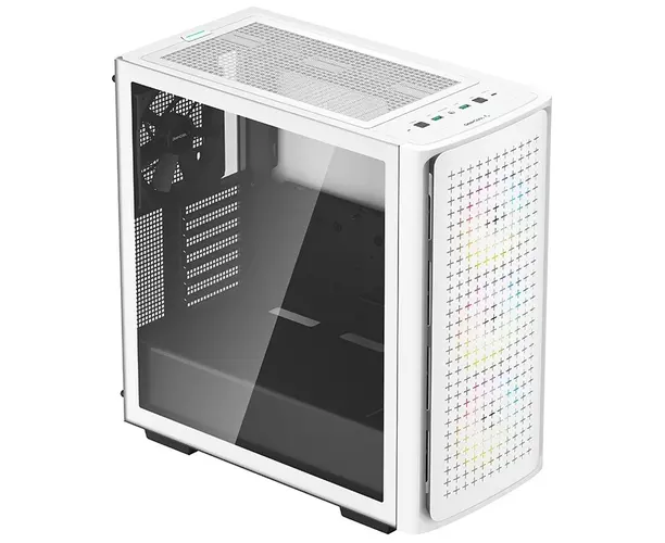 Корпус Deepcool CK560 WH без БП (R-CK560-WHAAE4-G-1), боковое окно (зак. стекло), 3x ARGB LED 120мм, 1x140мм, белый, ATX