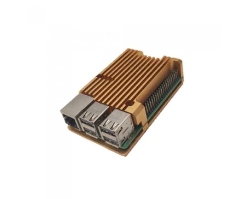 Корпус ACD RA506 Gold Metal Aluminum Case for Raspberry Pi 4 B