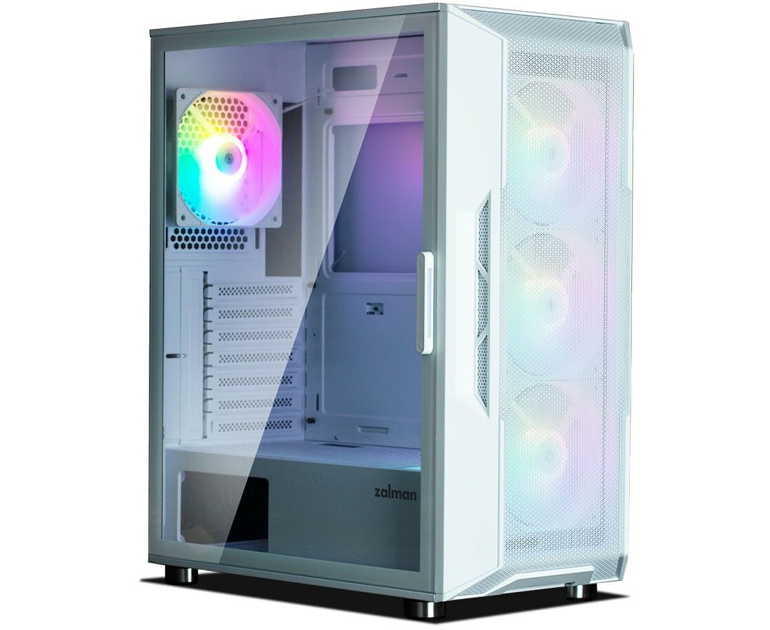 Корпус Zalman I3 Neo white Midi Tower (ATX, front mesh, USB2.0 x1, USB3.0x2, 4x120mm RGB fan, без БП)