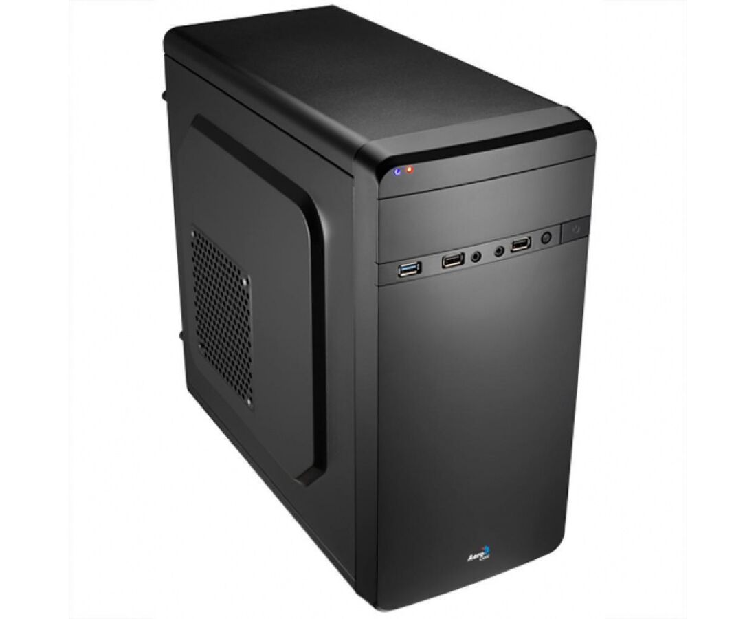 Корпус Aerocool Qs-180 черный без БП m ATX 1x80mm 2x USB2.0 1x USB3.0 audio