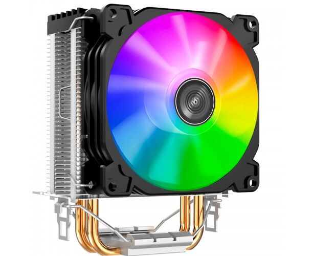 Кулер Jonsbo CR-1200 LGA1366/115 X/775/AM4/AM3/3+/AM2/+/FM2/+/FM1(45шт/кор, TDP 95 W, 92mm Dynamic Multi-Color LED Fan, 2 тепловые трубки, 3-pin) Retail