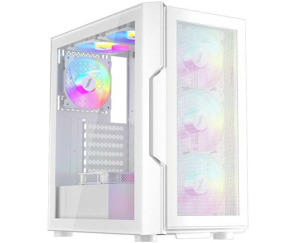 Корпус 1 STPLAYER TRILOBITE T7-P White / ATX / 4x120mm LED fans / T7-P-WH-4 F1-W