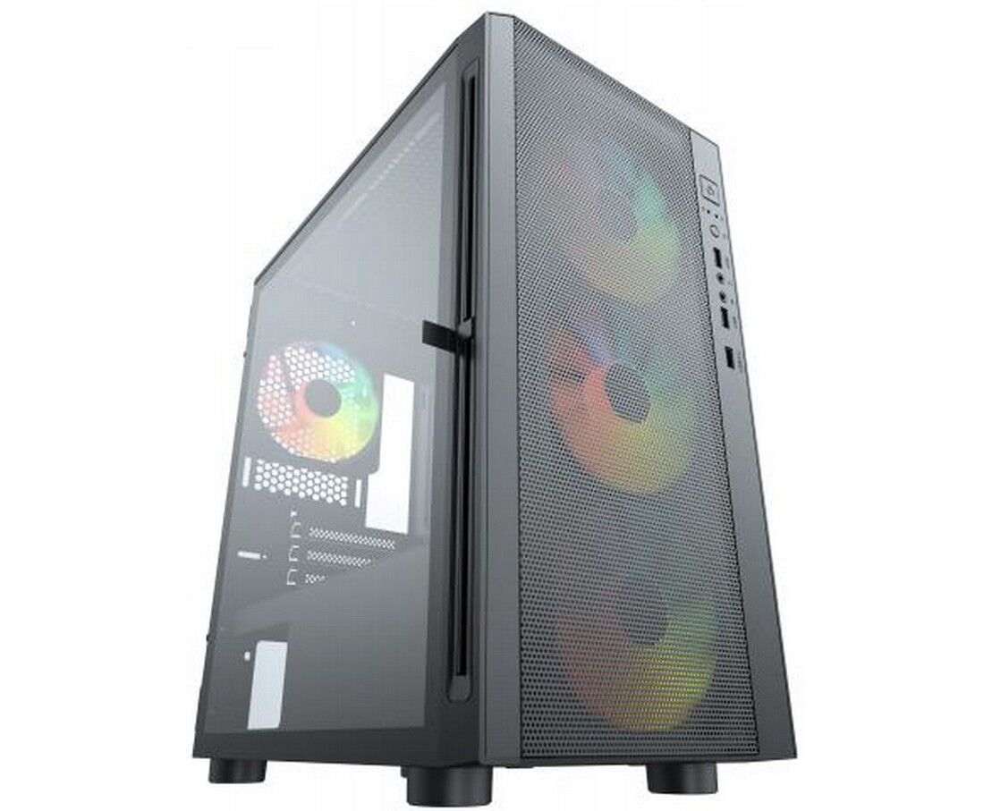 Корпус ACD Citadel 104 AH-TC4 GA-0000 ATX, Black, USB3.0*1+USB2.0*2+HD audio,3*12cm F1 ARGB fans at front(Slave fans) ,1*12cm F1 ARGB fan at rear