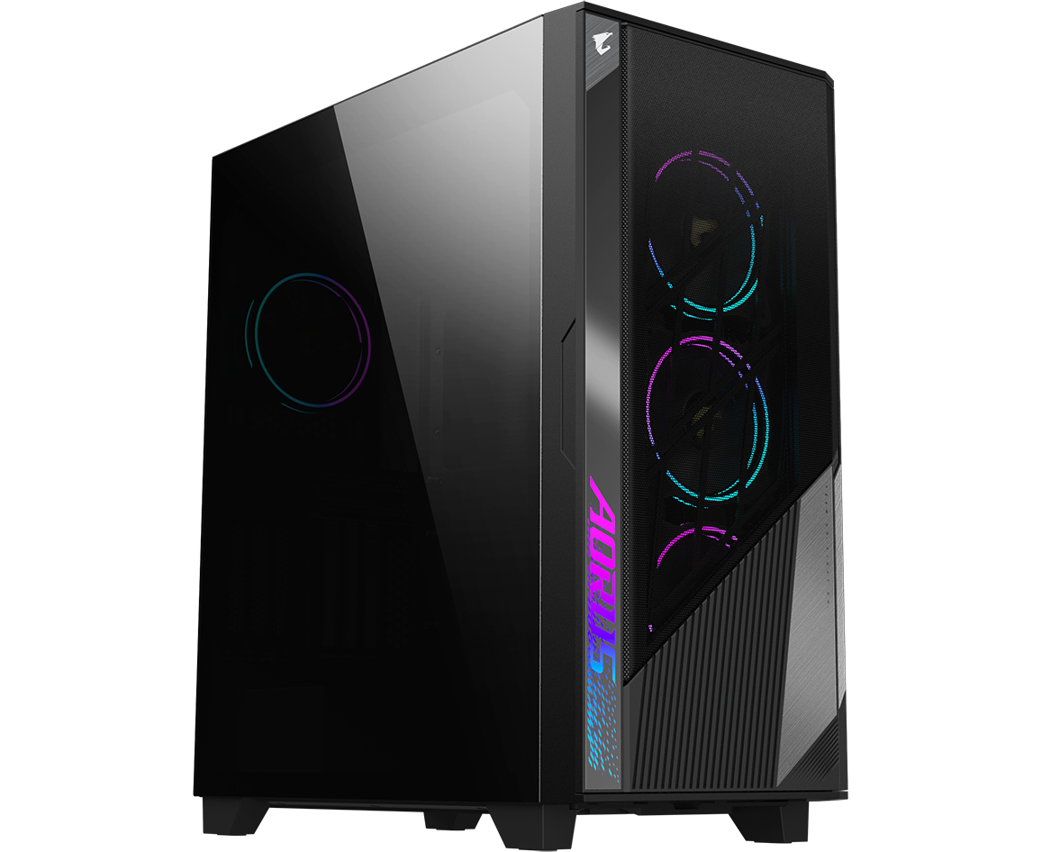 Корпус Gigabyte Aorus C500 G ST (28300-AC500-1 CKR) Mid Tower, E-ATX, USB-C x1, USB 3.0 x2, Audio I/O, Black,TG
