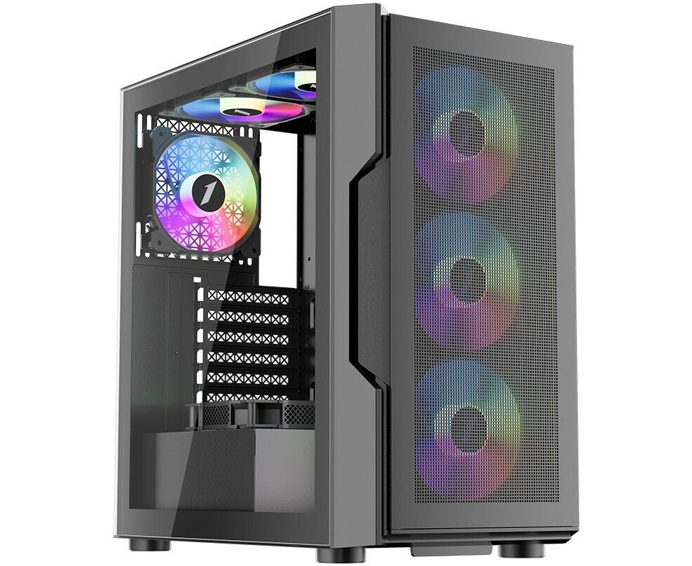 Корпус 1 STPLAYER TRILOBITE T7-P Black / ATX / 4x120mm LED fans / T7-P-BK-4 F1