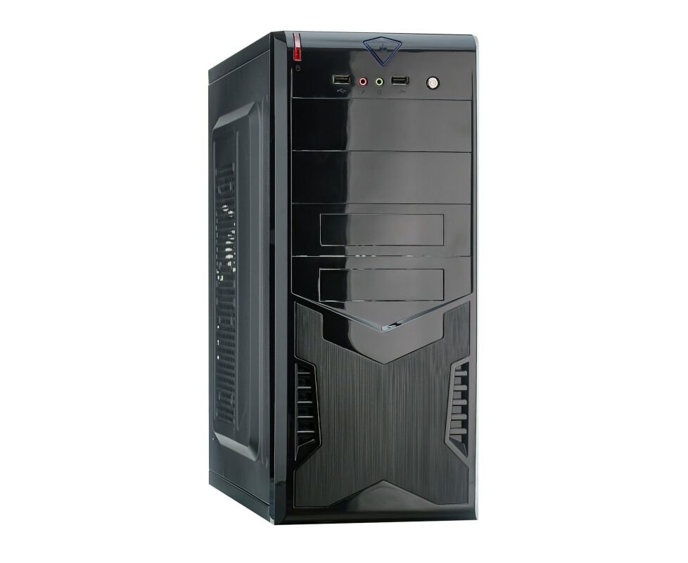 Корпус Exegate CP-604 Black, ATX, , 2*USB, Audio
