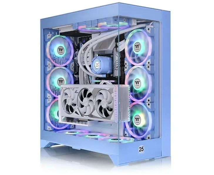 Корпус Thermaltake CTE E660 MX Hydrangea голубой (CA-1 Y3-00 MFWN-01) без БП E-ATX 11x120mm 4x140mm 2x USB3.0 audio bott PSU