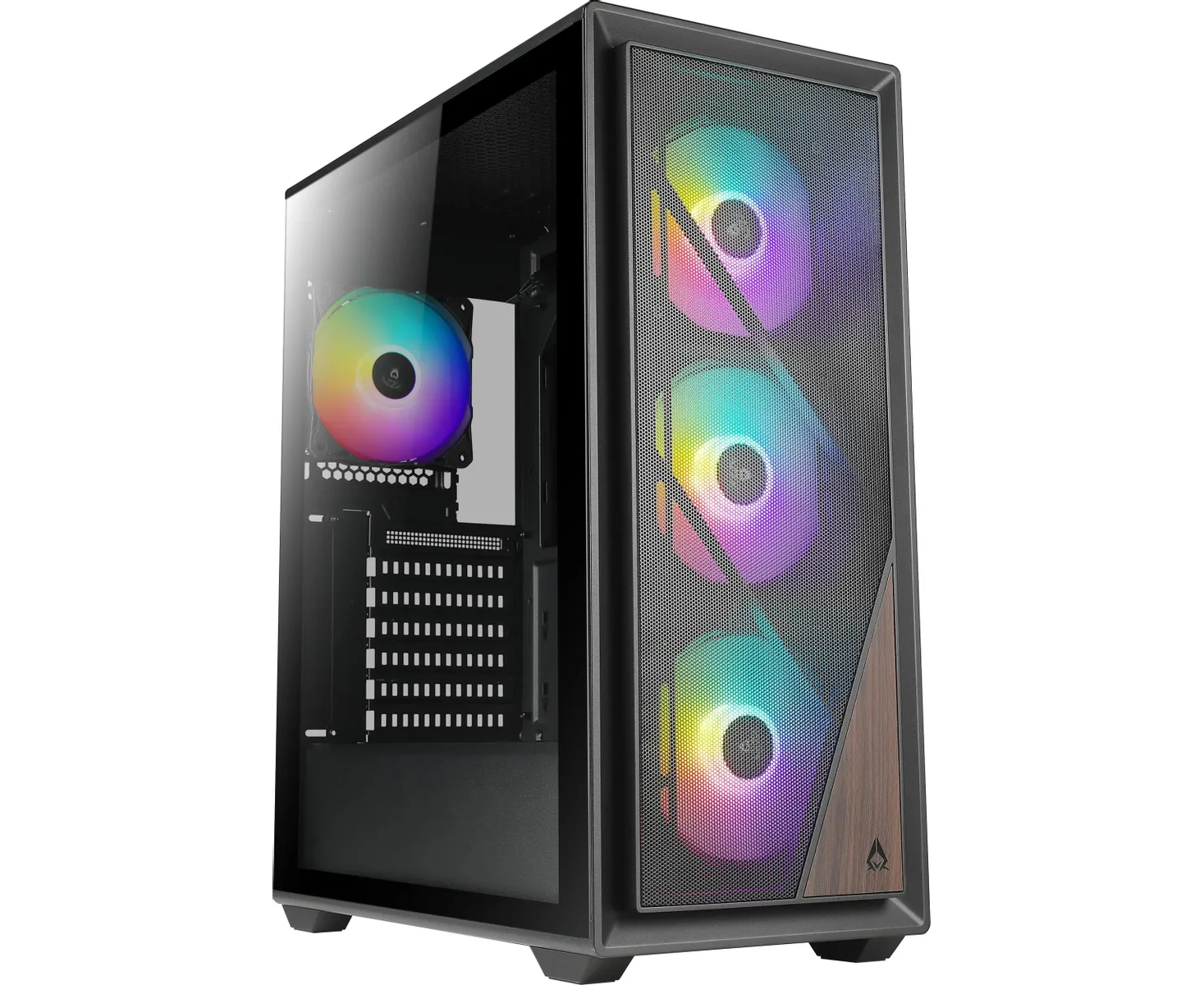 Корпус Azza Forest черный (CSAZ-370 Forest) без БП ATX 4x120mm 2x USB3.0 audio bott PSU