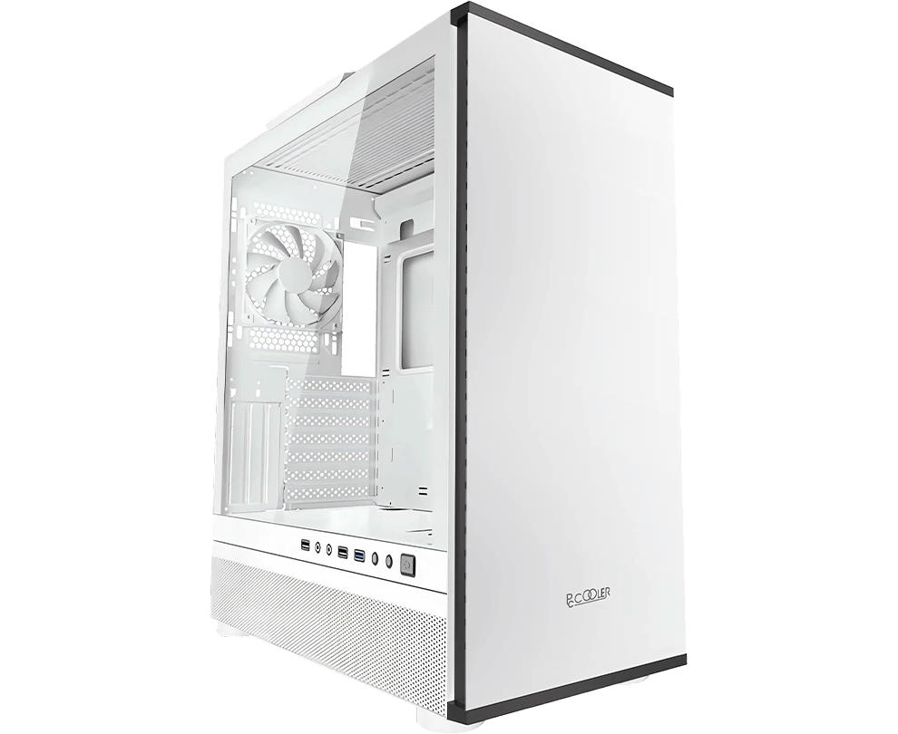 Корпус Pc Cooler IE200 WH, без БП, Tempered Glass Full Tower, White, TG, SPCC, 1x120mm ARGB E-ATX, ATX, m ITX 180/380/220mm 4x2.5", 2x3.5"