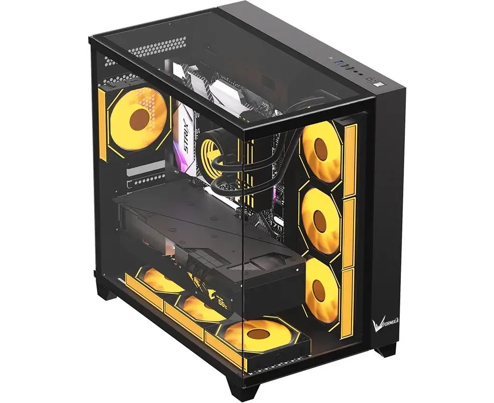 Корпус Formula Crystal Z9 M (crystal z9m b), Mini-Tower, m ATX, без БП, черный