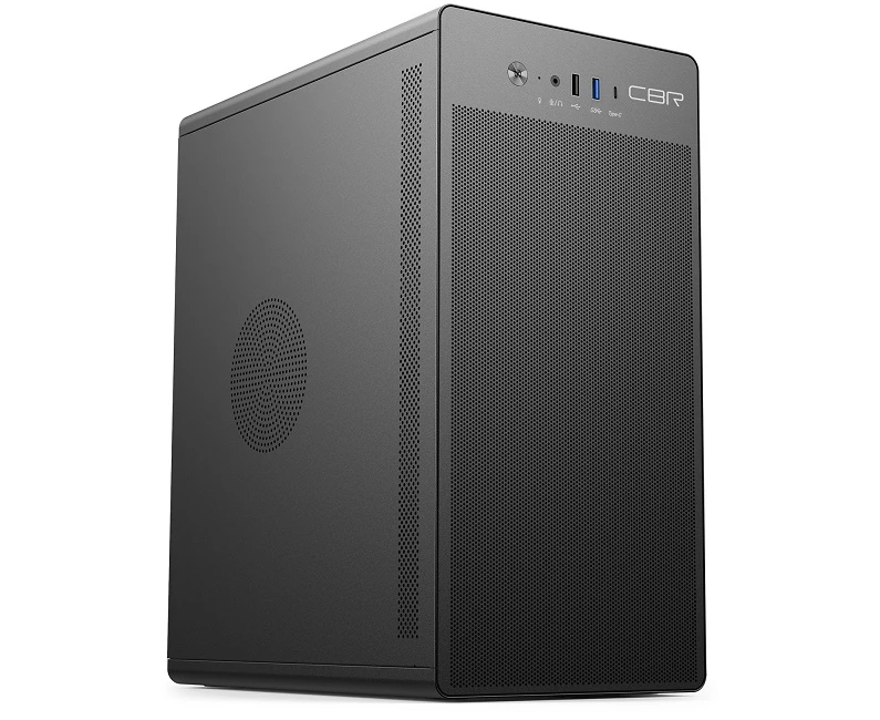 Корпус CBR V285 (PCC-MATX-V285-WPSU) m ATX Minitower , без БП, 1*USB 3.0 Type-C, 1*USB 3.0, 1*USB 2.0, HD Audio+Mic, кабель питания 1.2м, Black