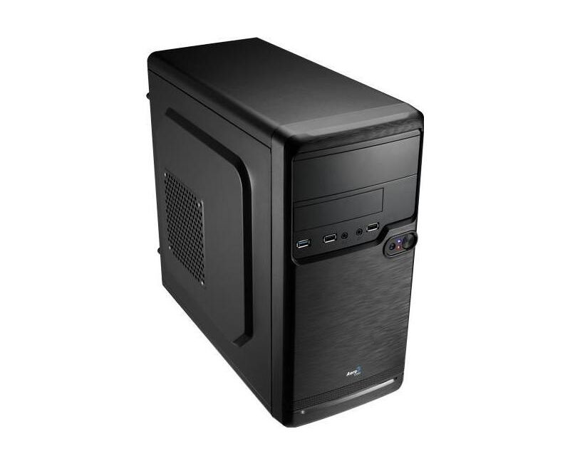 Корпус Aerocool Qs-182 черный без БП m ATX 2x120mm 2x USB2.0 1x USB3.0 audio