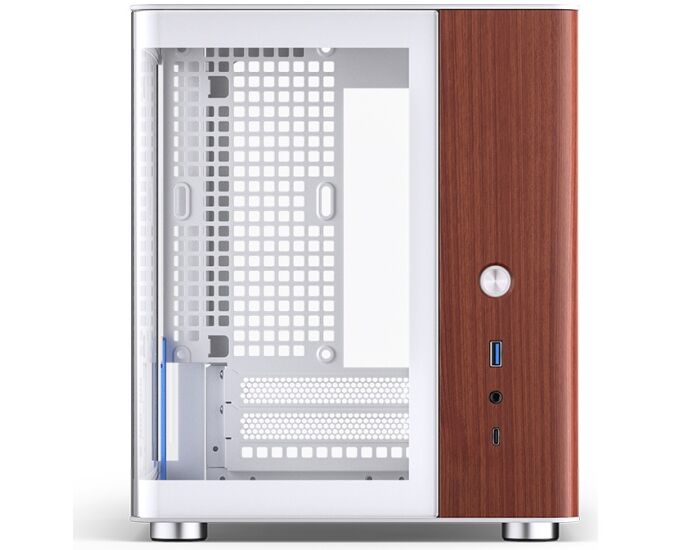 Корпус JONSBO TK-0 White без БП, боковая панель из зак. стекла (панорама), mini-ITX, SFX, белый