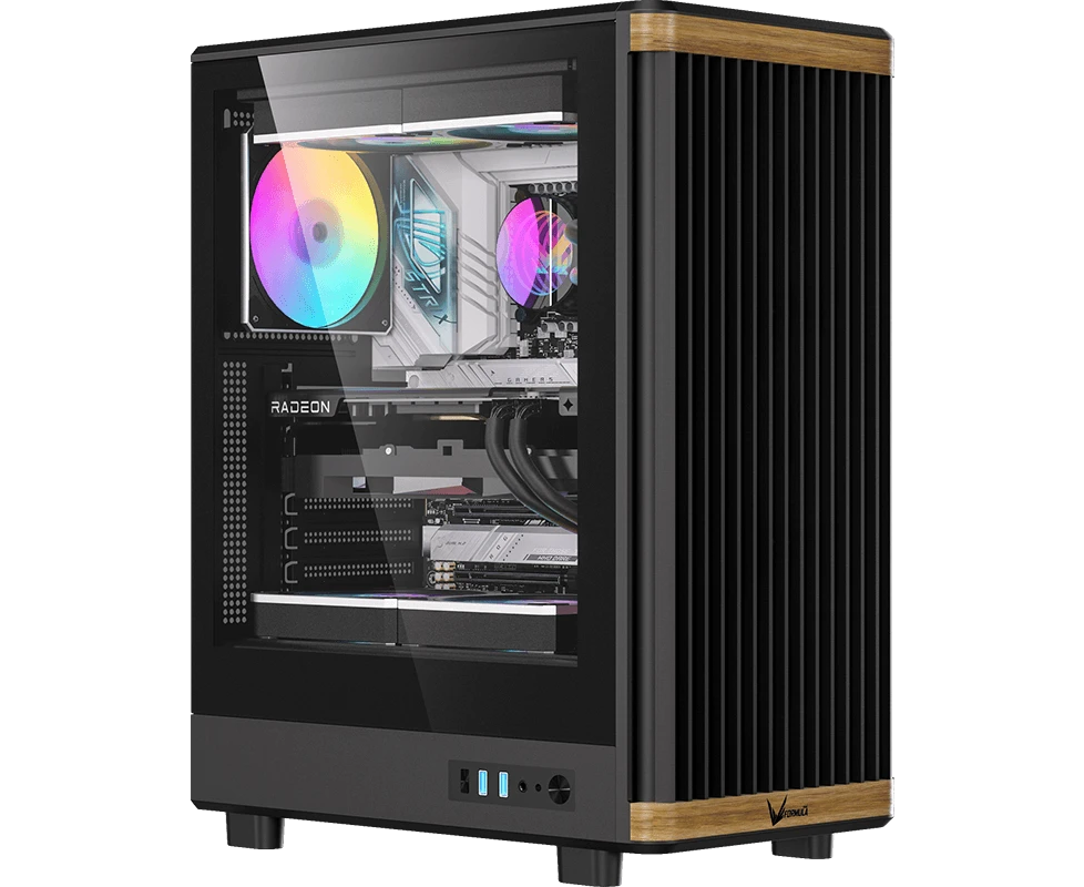 Корпус Formula Timber Line T1 черный без БП ATX 4x120mm 2x USB3.0 audio bott PSU