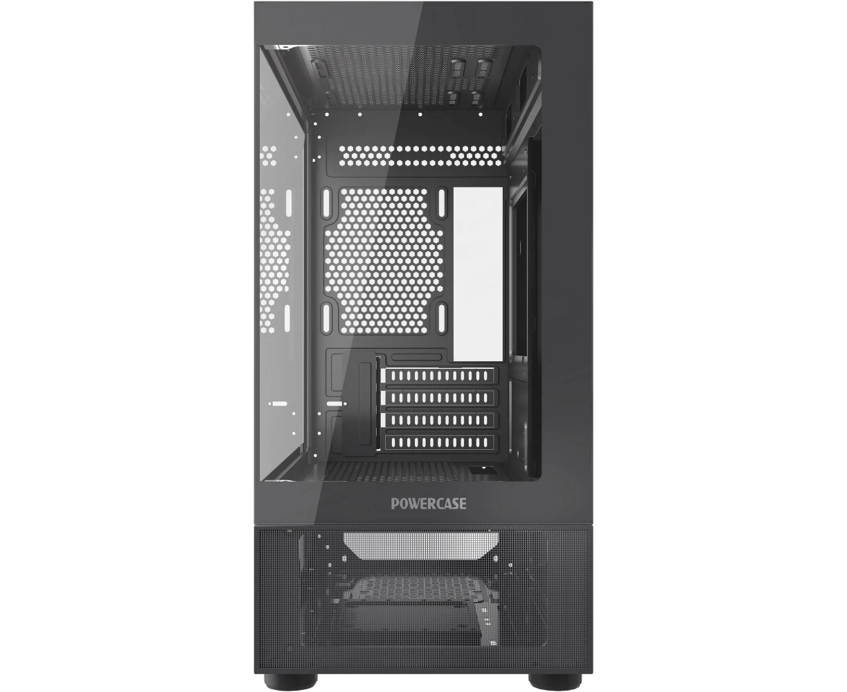 Корпус Powercase Vision Micro M2 (CVMBM2-L0), Tempered Glass, чёрный, m ATX
