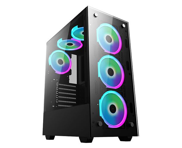 Игровой корпус: De Tech DT-8012 Black (RGB LED)